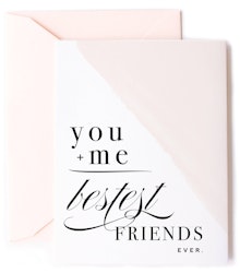 Kitty Meow Boutique- You + Me Equals Bestest Friends Card