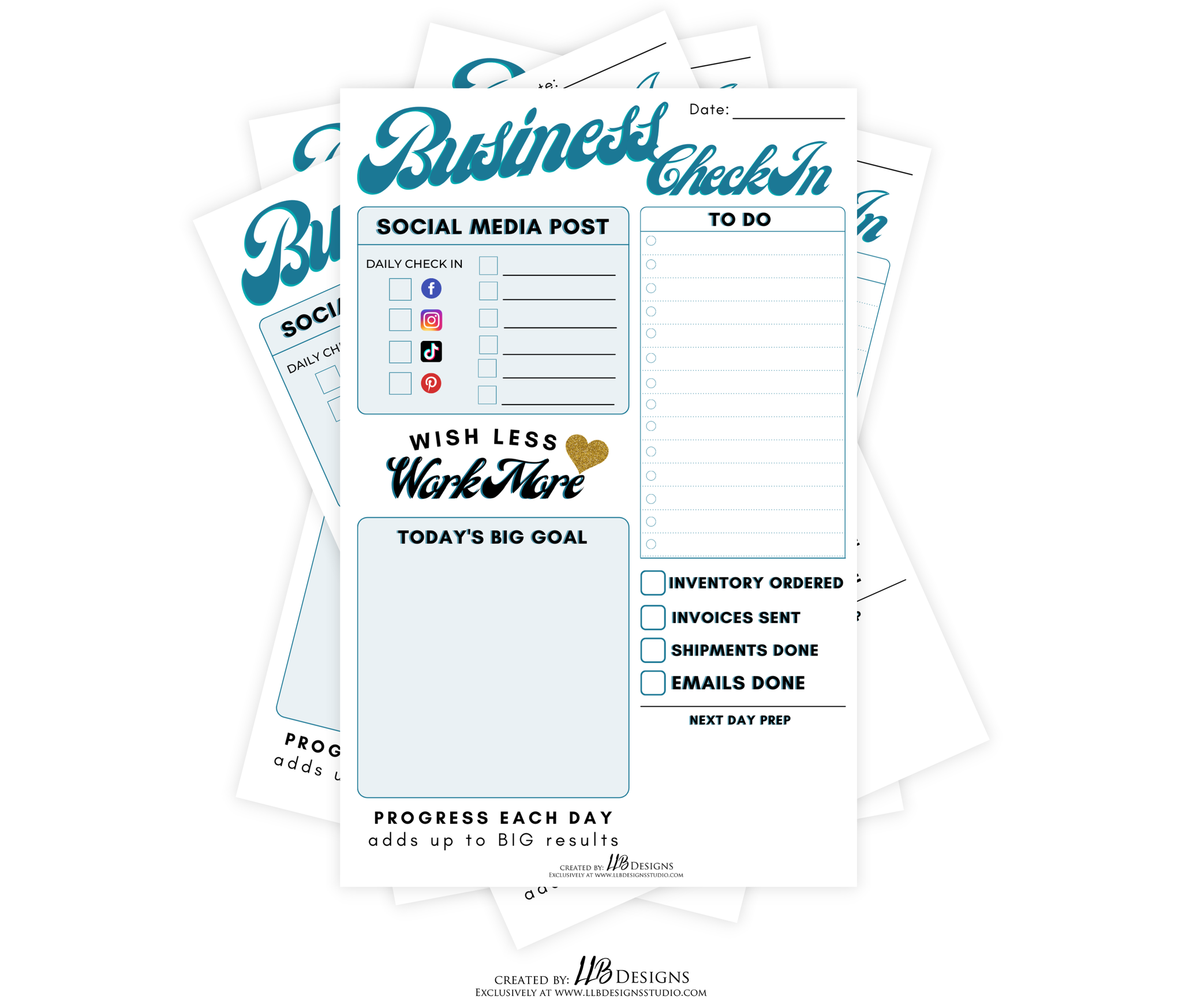 LLB Design Studio - Business Check-in Notepad