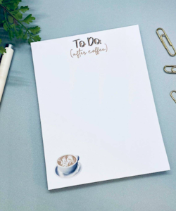 "To Do After Coffee"  Notepad