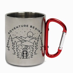 Carabiner Steel Camping Mug - Adventure