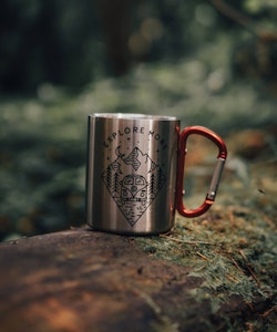 Explore More Carabiner Steel Camping Mug