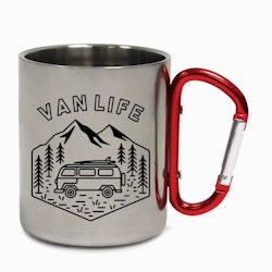 Carabiner Steel Camping Mug - VANLIFE