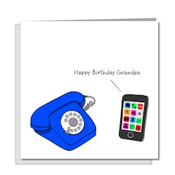 Funny Birthday Card - Grandpa Phone - by Swizzoo