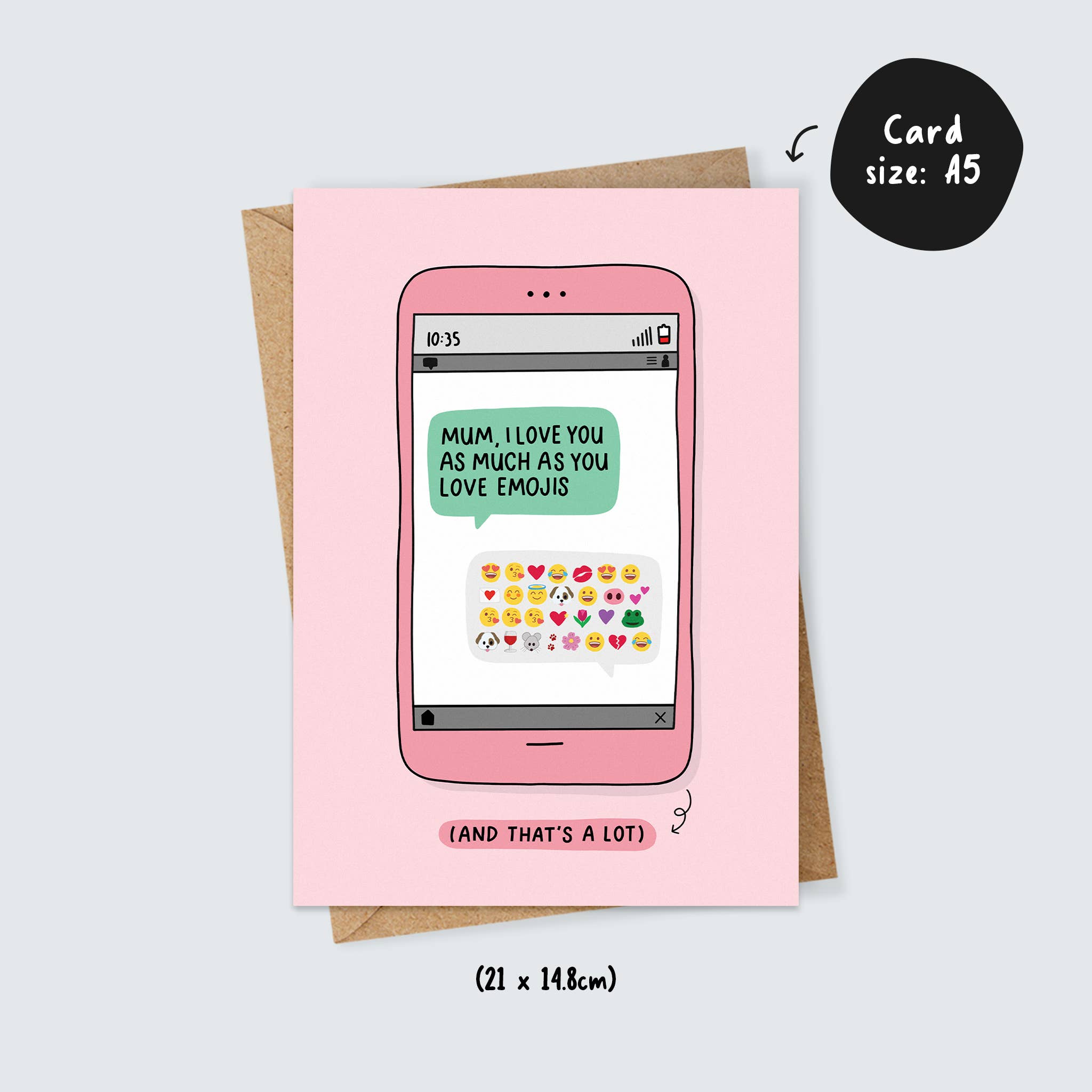 Inky in The Wild - Emoji Mum Card