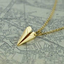 Lily Charmed - Paper Plane Gold Necklace