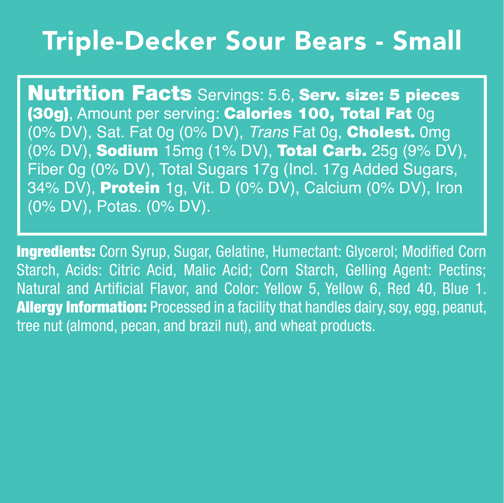 Candy Club -  Triple-Decker Candy Sour Gummy Bears
