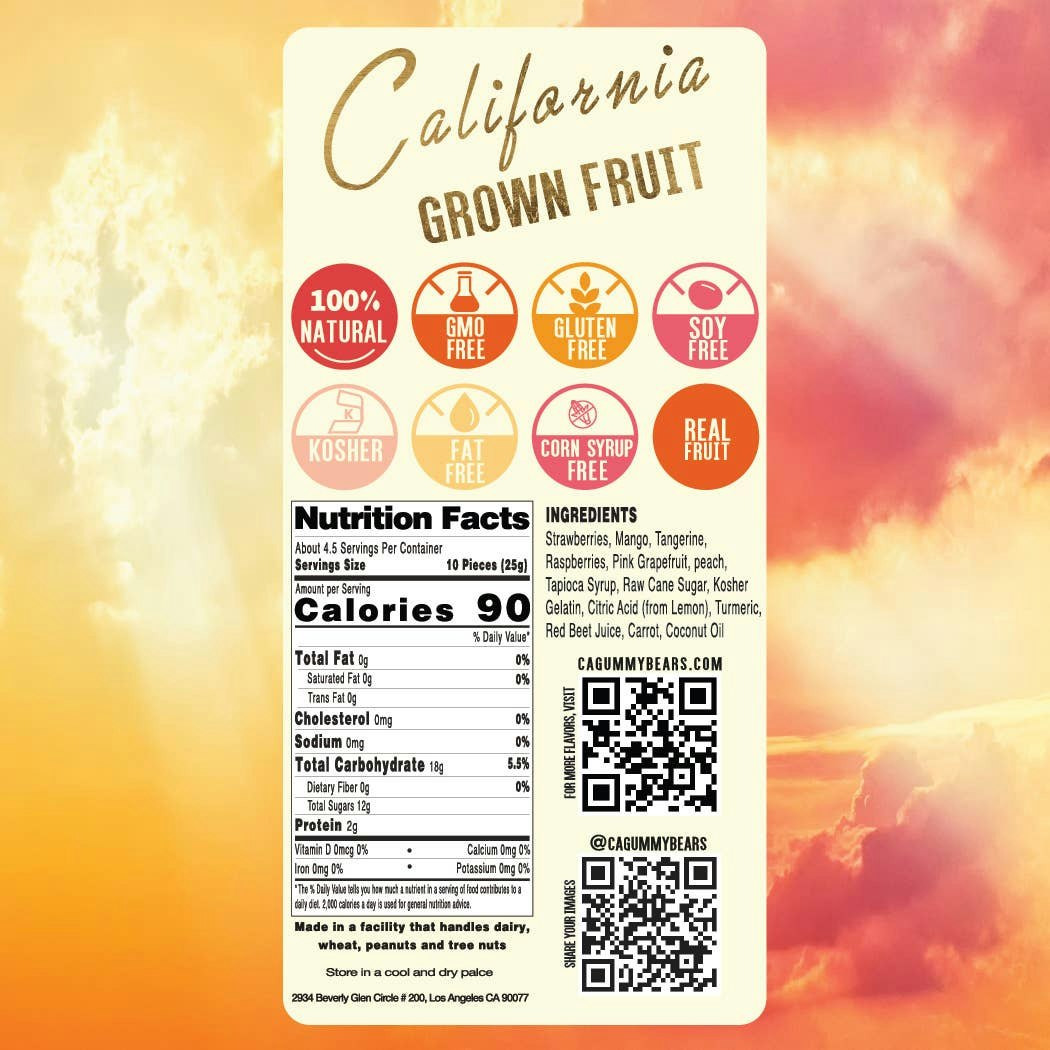 CALIFORNIA  - Gummy Bears - FRUIT MIX