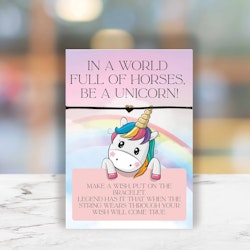 Occasions Wish String - "Be a Unicorn"