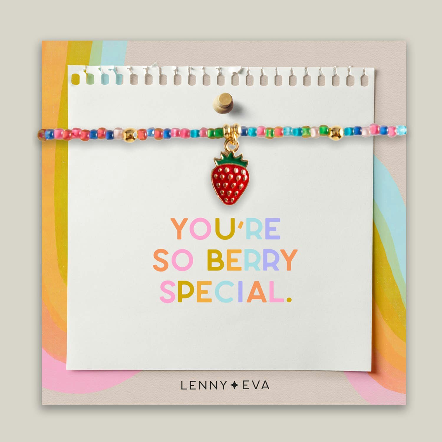 Lenny&Eva Bracelet - Friendship Bracelet - STRAWBERRY Rainbow