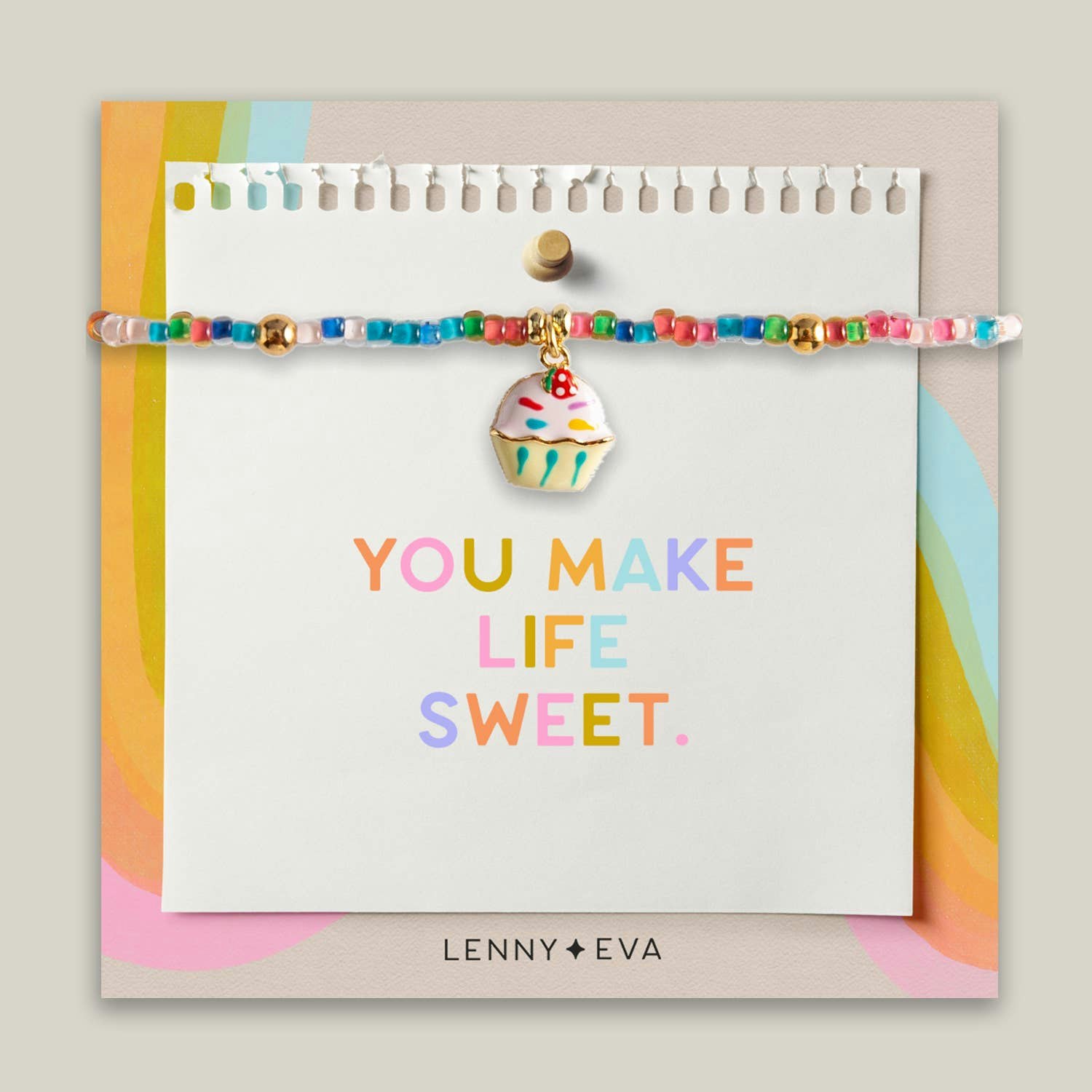 Lenny&Eva Bracelet - Friendship Bracelet - CUPCAKE Rainbow