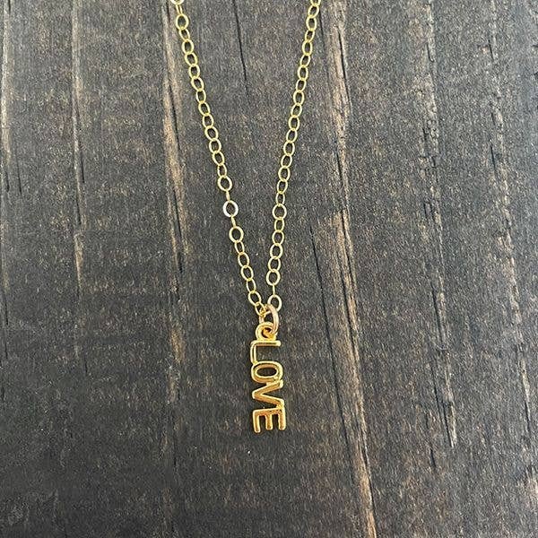 The Vintage Pearl - "I love you like crazy" Gold Necklace