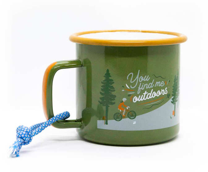 Roadtyping - Enamel mug - Outdoor