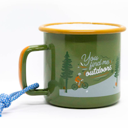 Roadtyping - Enamel mug - Outdoor