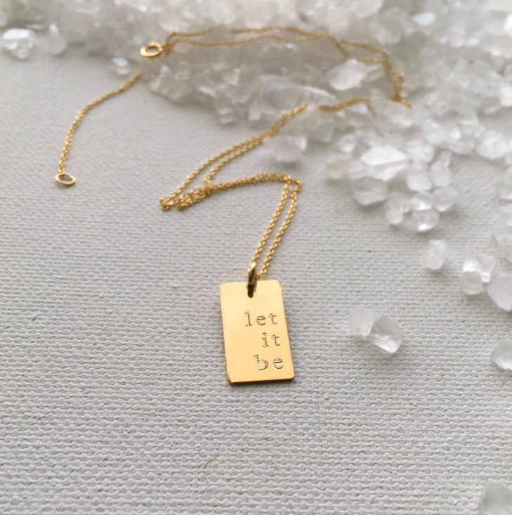 One Life Jewellery . "Let it Be" Gold Necklace