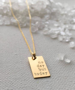 One Life Jewellery . "No day but today" Gold Necklace