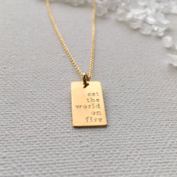 One Life Jewellery . "Set the world on fire" Gold Necklace
