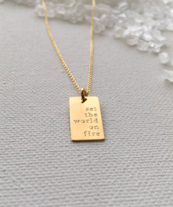 One Life Jewellery . "Set the world on fire" Gold Necklace