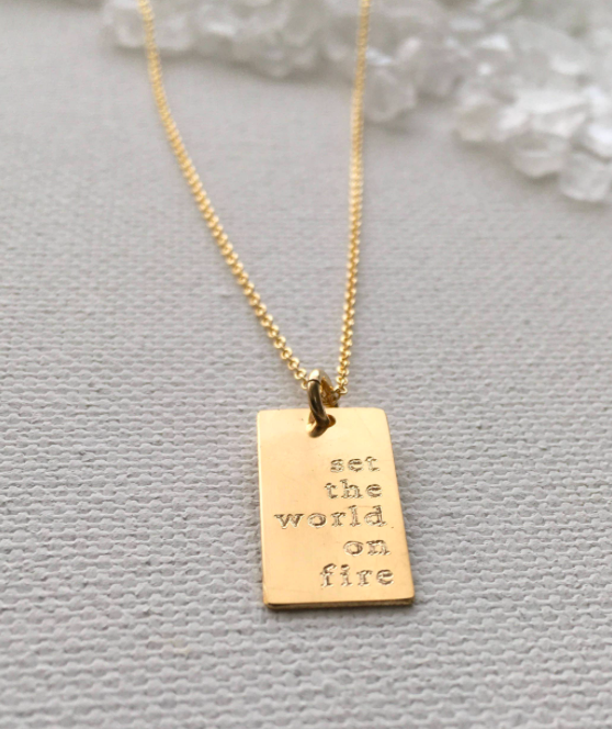 One Life Jewellery . "Set the world on fire" Gold Necklace