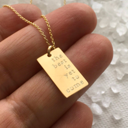 One Life Jewellery . "The best is yet to come" Gold Necklace