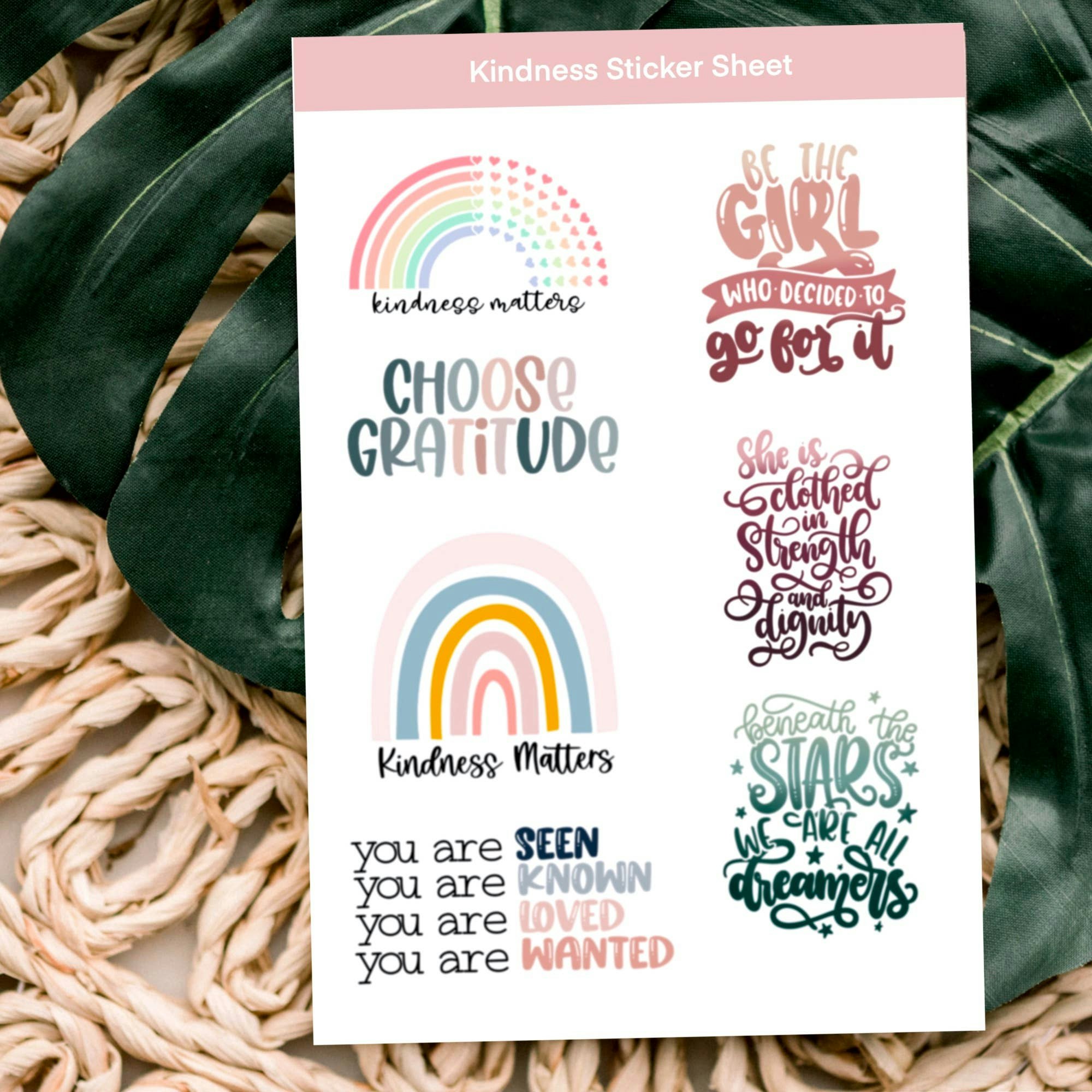 Savannah + James - Kindness Sticker Sheet