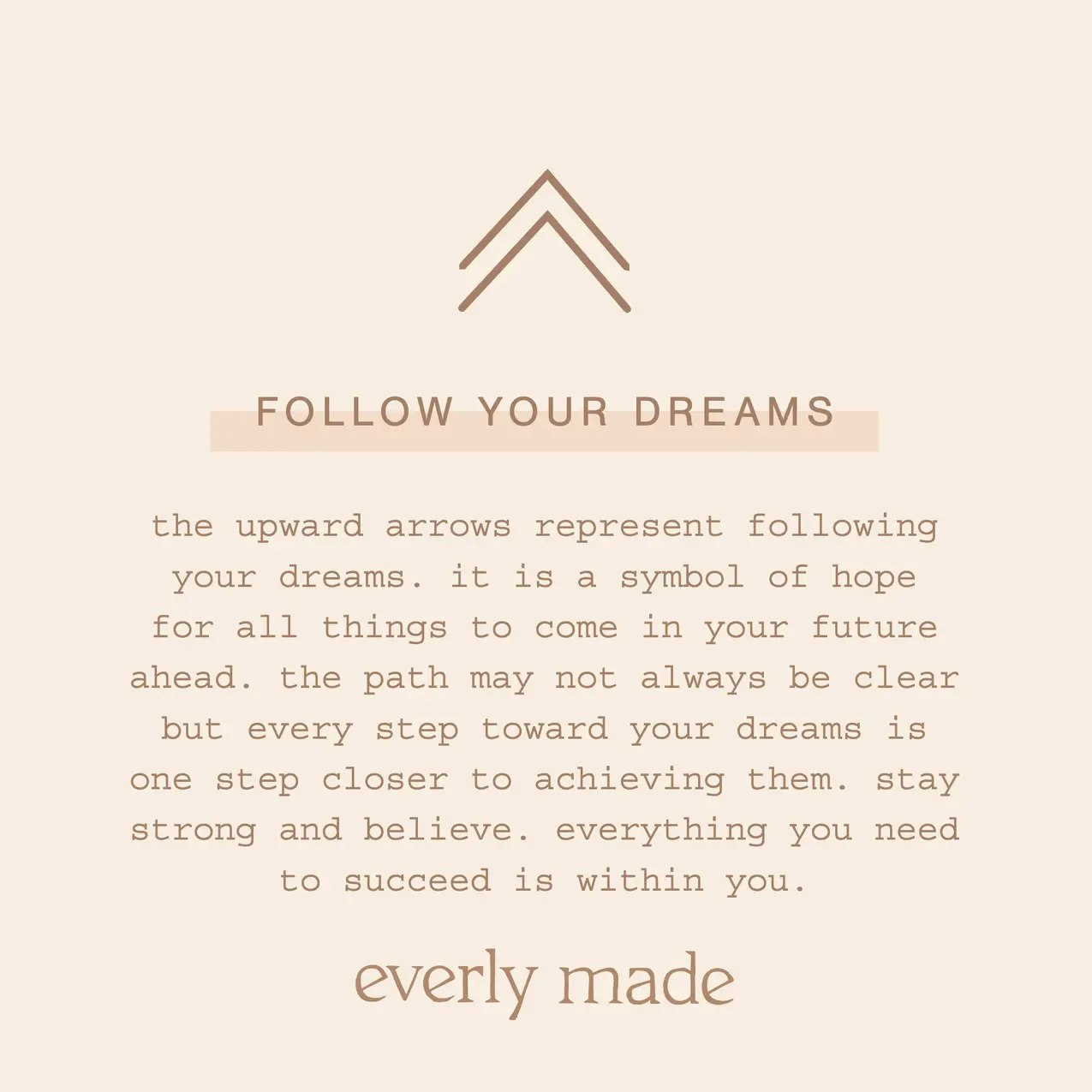 Everly Made - “Follow your Dreams" Gullarmbånd