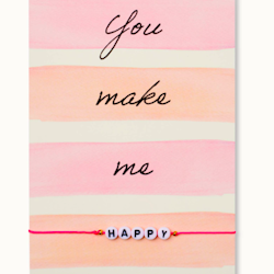 By Vivi: Bracelet Card - You make Me Happy