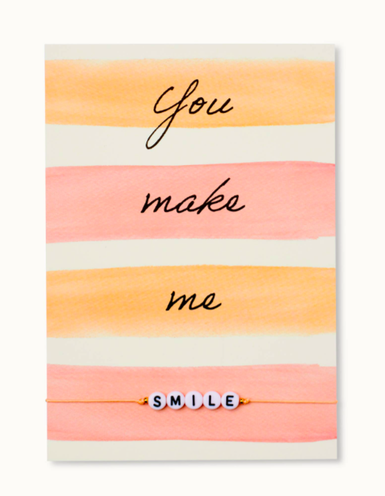 By Vivi: Bracelet Card - You make me Smile