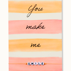 By Vivi: Bracelet Card - You make me Smile