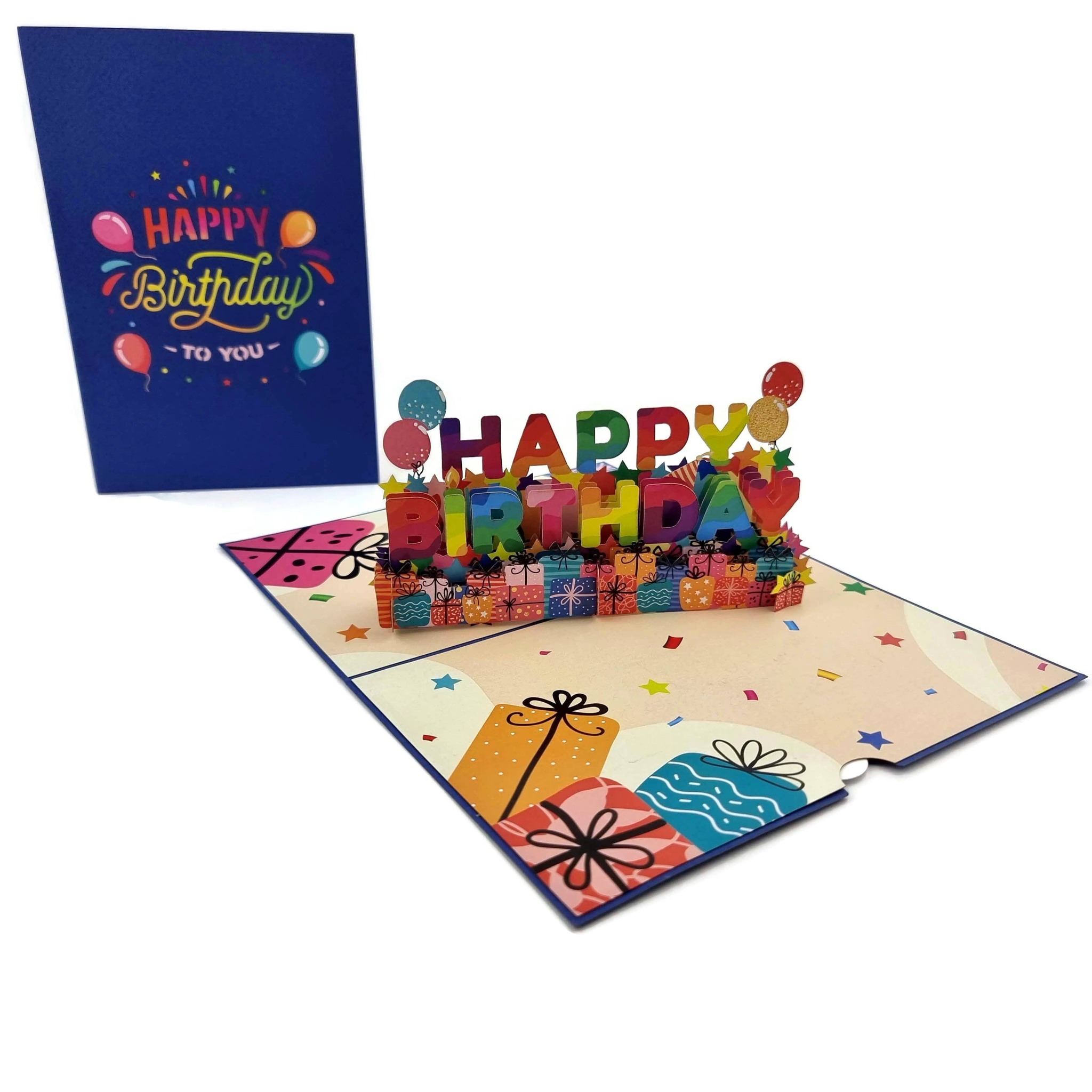 Color Pop Cards - 3D Happy Birthday