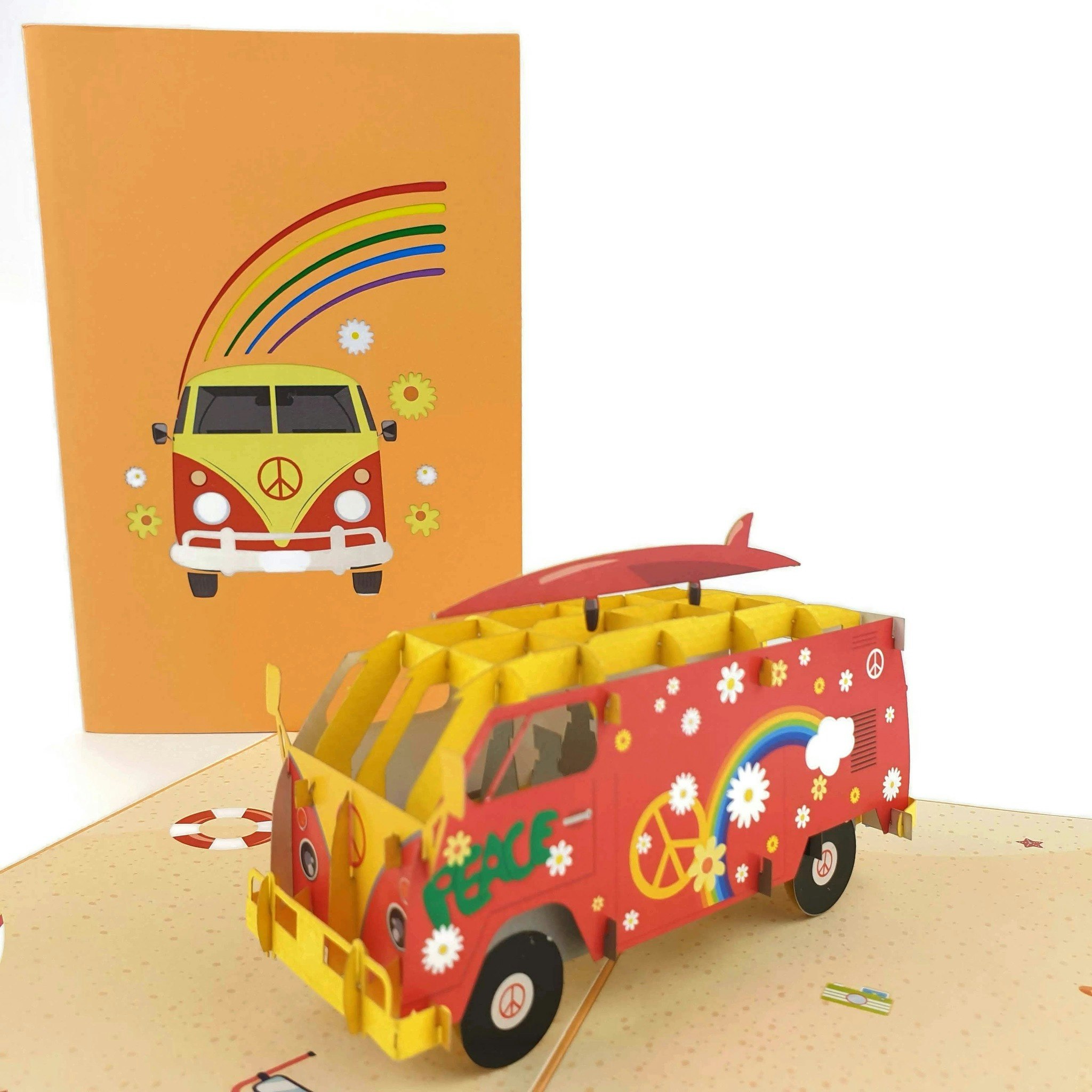 Color Pop Cards - Hippi Combi Van