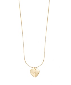 Wanderlust + Co - Heart Gold Locket Necklace