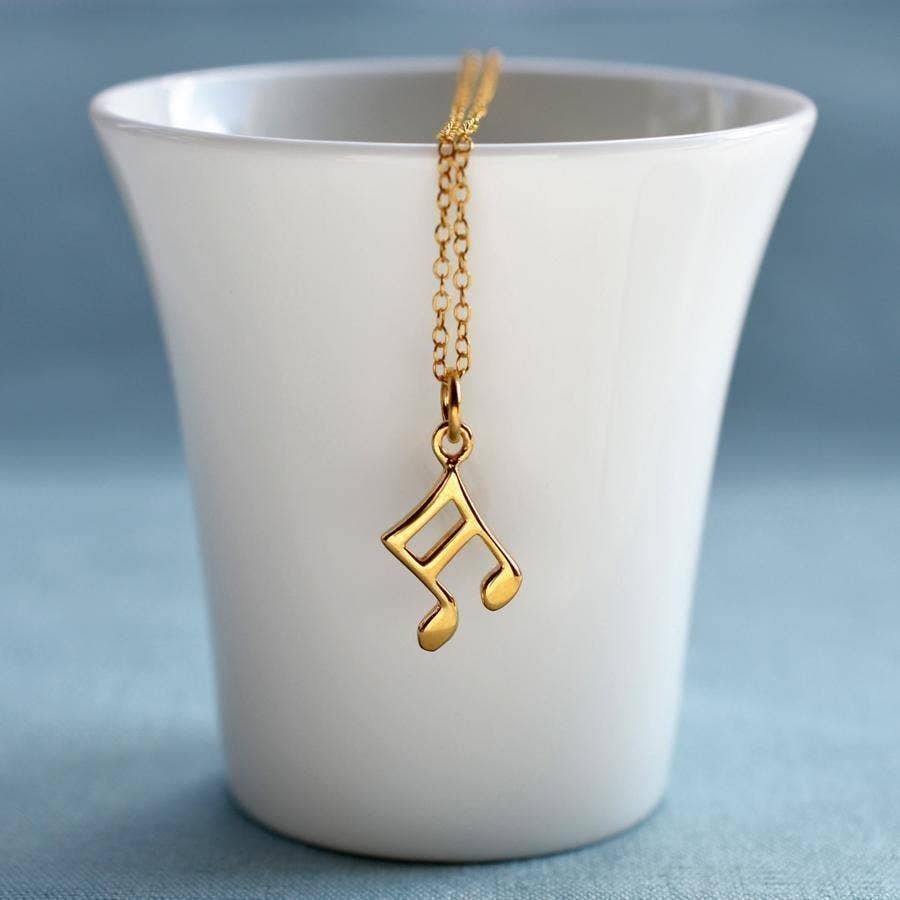 Lily Charmed - Music note Gold Necklace