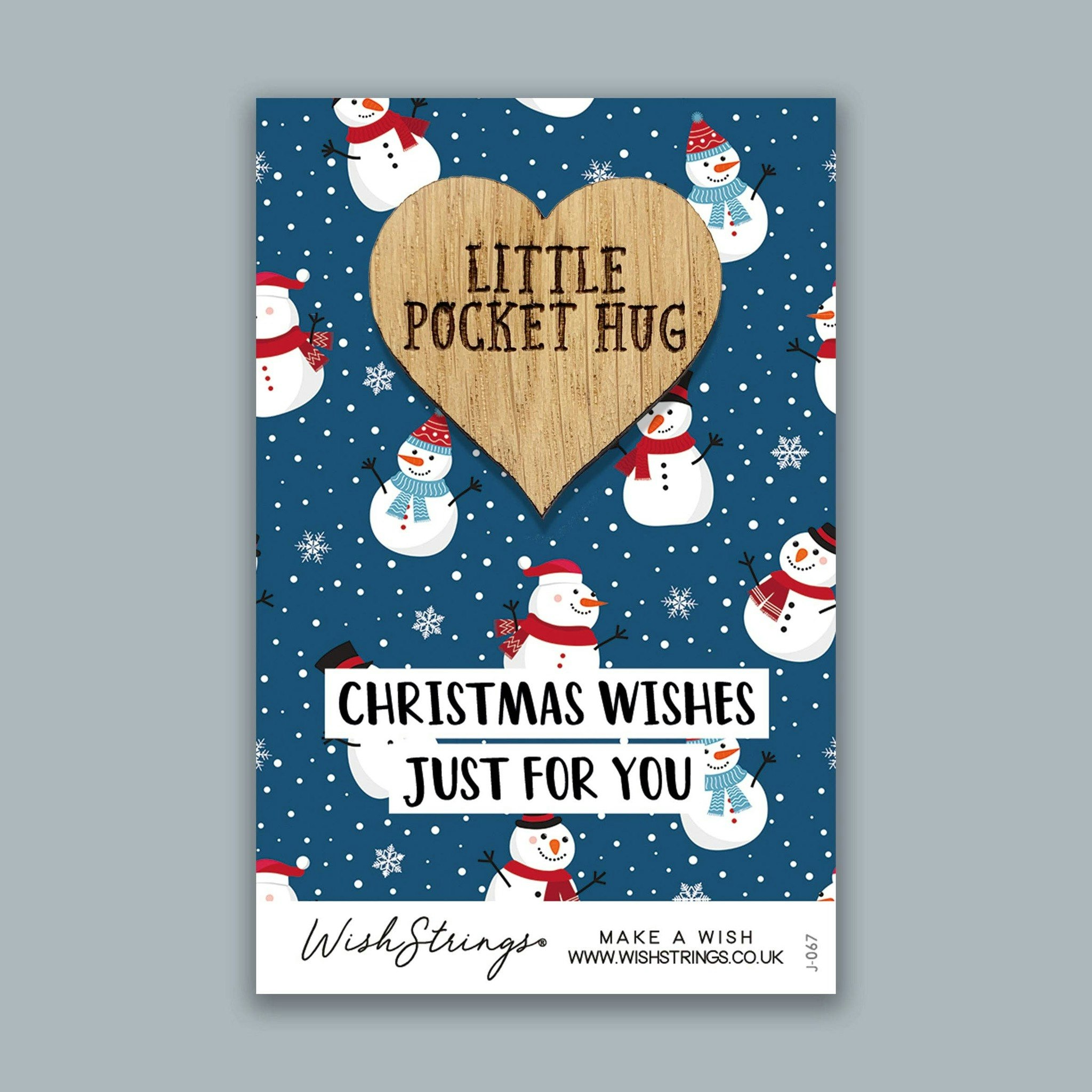 Wishstring Pockethug- "Christmas Wishes Snowmen"