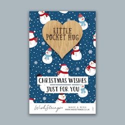 Wishstring Pockethug- "Christmas Wishes Snowmen"