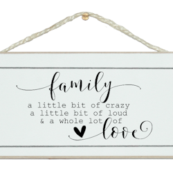 Crafty Clara Wooden Sign - "Family Love"