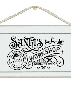 Crafty Clara Wooden Sign - "Santa's Workshop"
