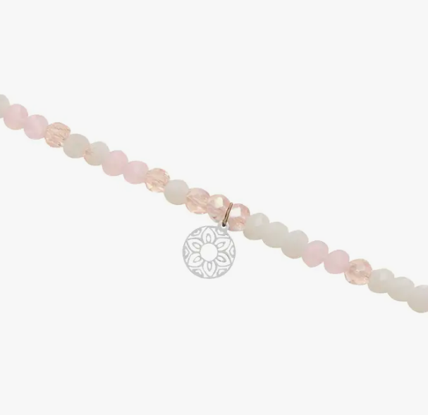 Crystals HCA Jewellery -  2pk Glitter Bracelet - Mandala of Love - Pink