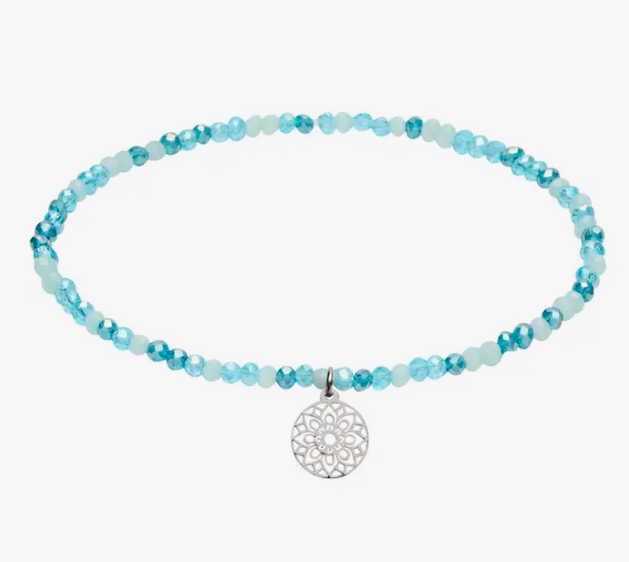 Crystals HCA Jewellery -  "We all need a bit of glitter" Bracelet - Mandala of Luck - Blue