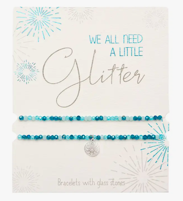 Crystals HCA Jewellery -  "We all need a bit of glitter" Bracelet - Mandala of Luck - Blue