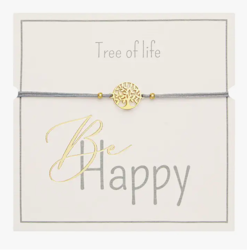 Crystals HCA Jewellery -  "Be Happy Bracelet" - Goldplated  Tree of Life