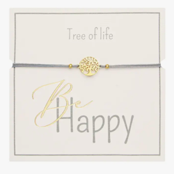 Crystals HCA Jewellery -  "Be Happy Bracelet" - Goldplated  Tree of Life