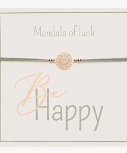 Crystals HCA Jewellery -  "Be Happy Bracelet" - Goldplated Mandala of Luck