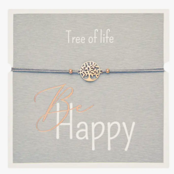 Crystals HCA Jewellery -  "Be Happy Bracelet" - Tree of Life - Rosegold
