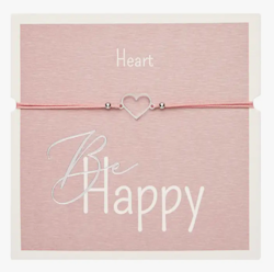 Crystals HCA Jewellery -  "Be Happy Bracelet" - Silver Heart