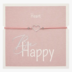 Crystals HCA Jewellery -  "Be Happy Bracelet" - Silver Heart