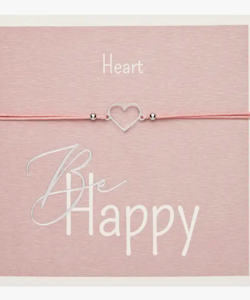 Crystals HCA Jewellery -  "Be Happy Bracelet" - Silver Heart