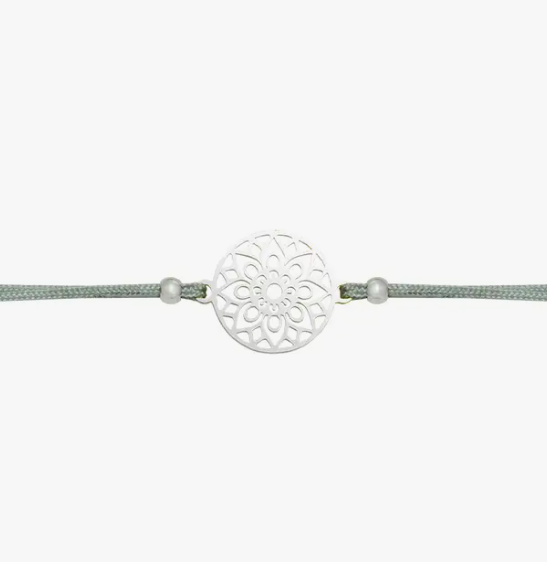 Crystals HCA Jewellery -  "Be Happy Bracelet" -SILVER plated Mandala of Luck