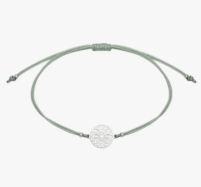 Crystals HCA Jewellery -  "Be Happy Bracelet" -SILVER plated Mandala of Luck