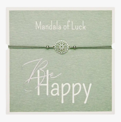 Crystals HCA Jewellery -  "Be Happy Bracelet" -SILVER plated Mandala of Luck