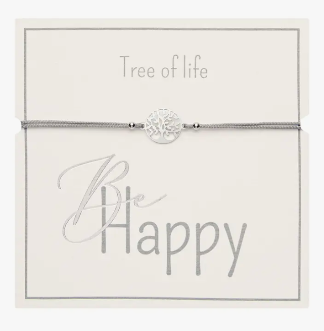 Crystals HCA Jewellery -  "Be Happy Bracelet" - Silverplated  Tree of Life